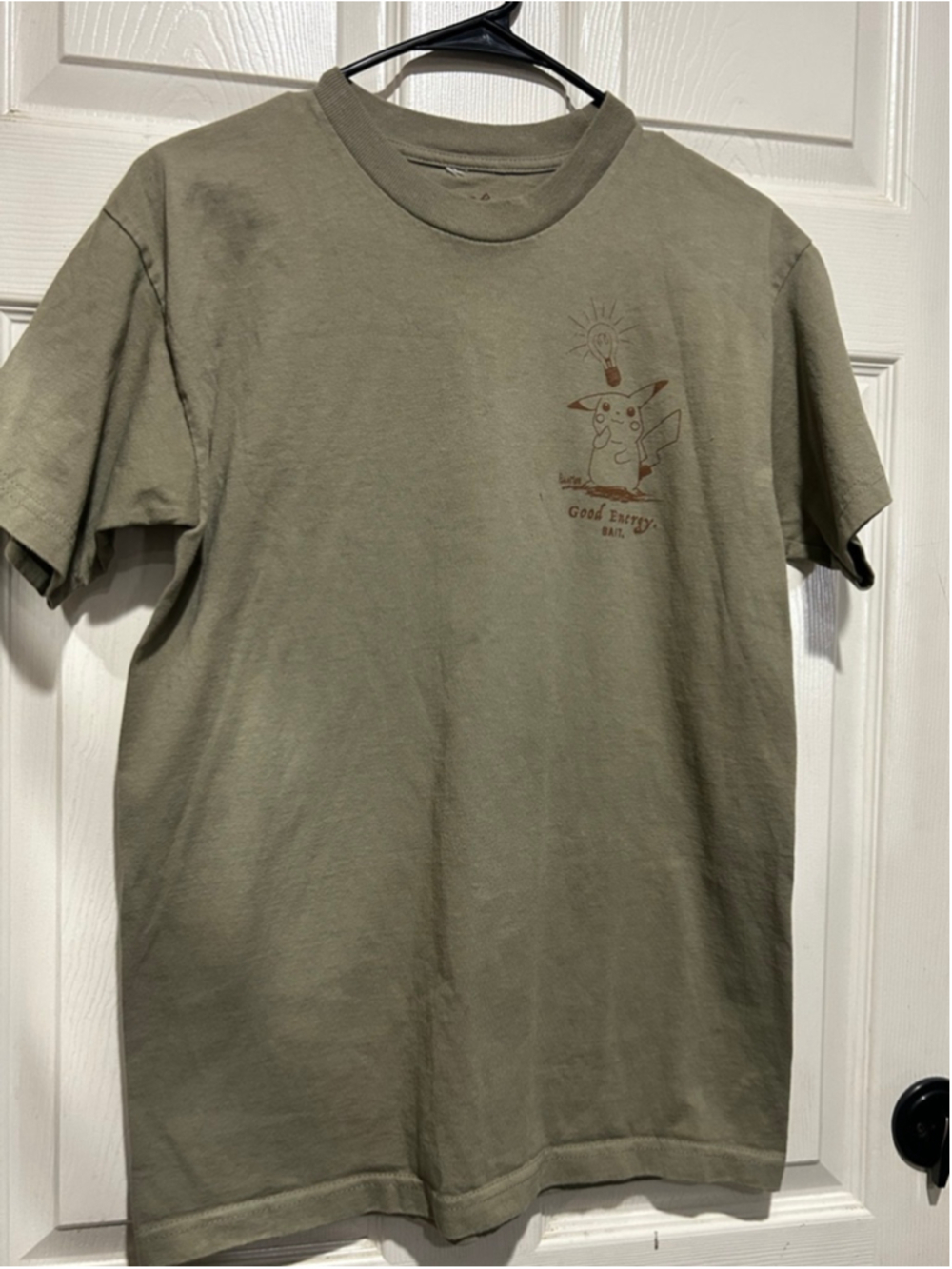 Men's Pokemon Olive Green Short Sleeve Tee M